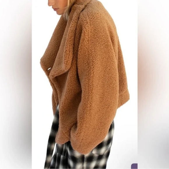 NWOT We The Free Brown Teddy Jacket XS - Picture 1 of 3
